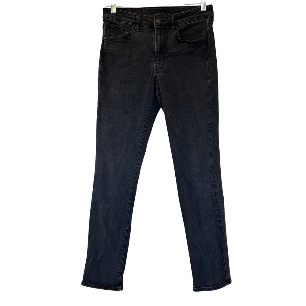 American Eagle Hi-Rise Skinny Jeans Washed Black Next Level Stretch Womens 8 Reg
